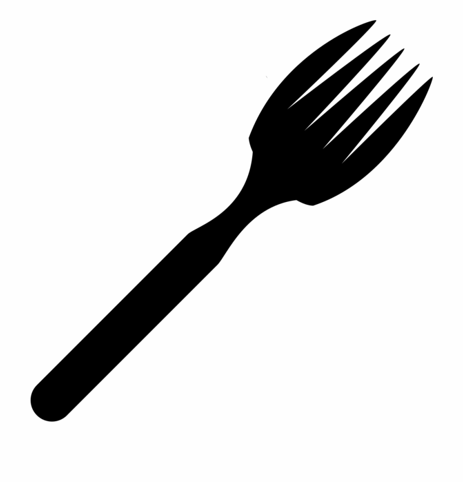 Fork Eating Tool Silhouette In Diagonal Comments Silhouette