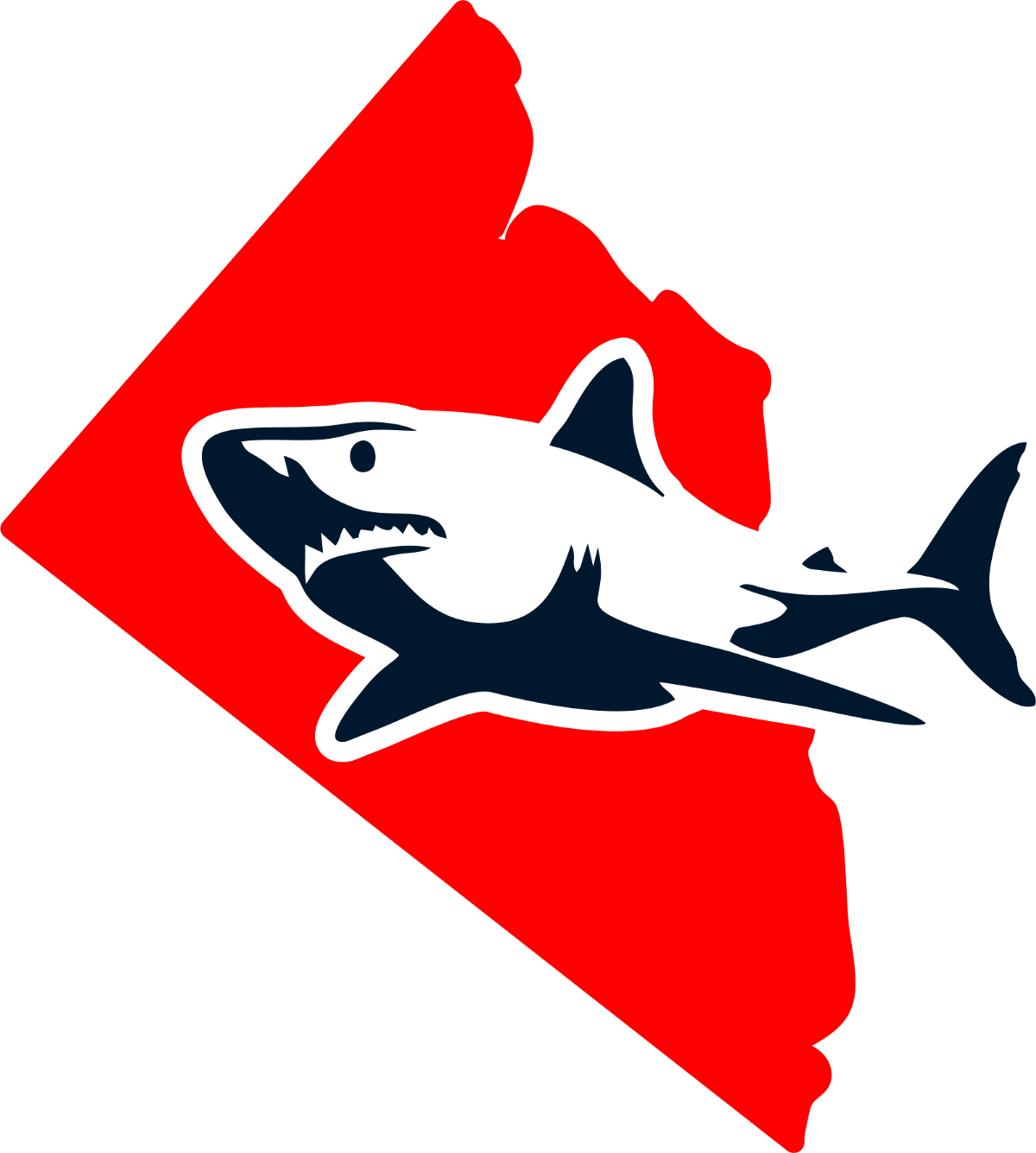 Red Triangle Tech Shark Stencil