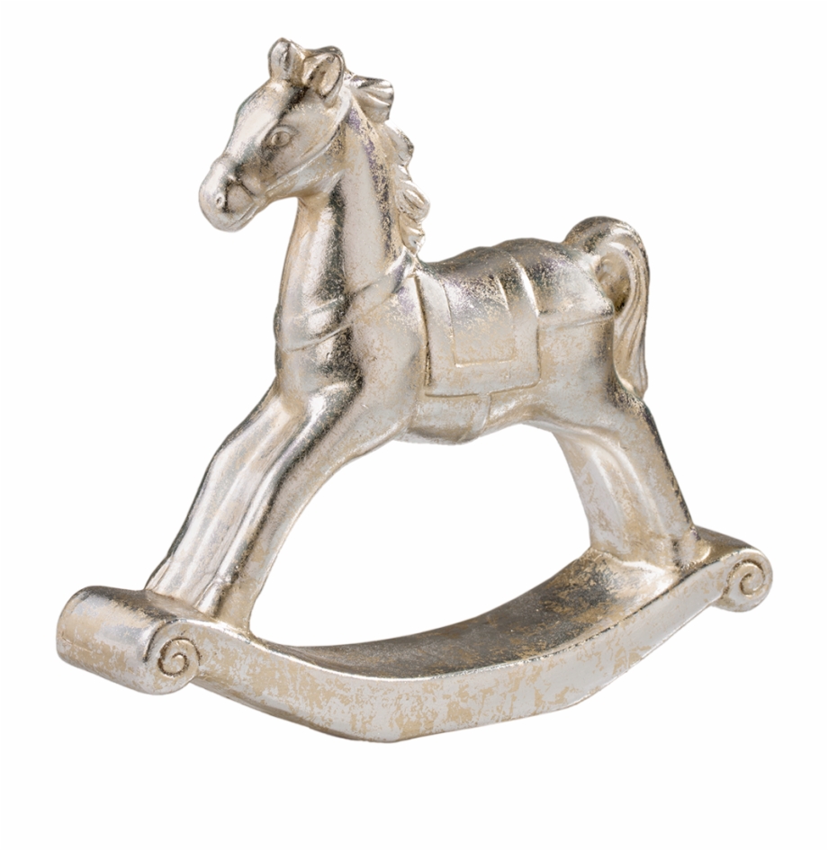 Rocking Horse Silver Coloured 12 Cm Stallion