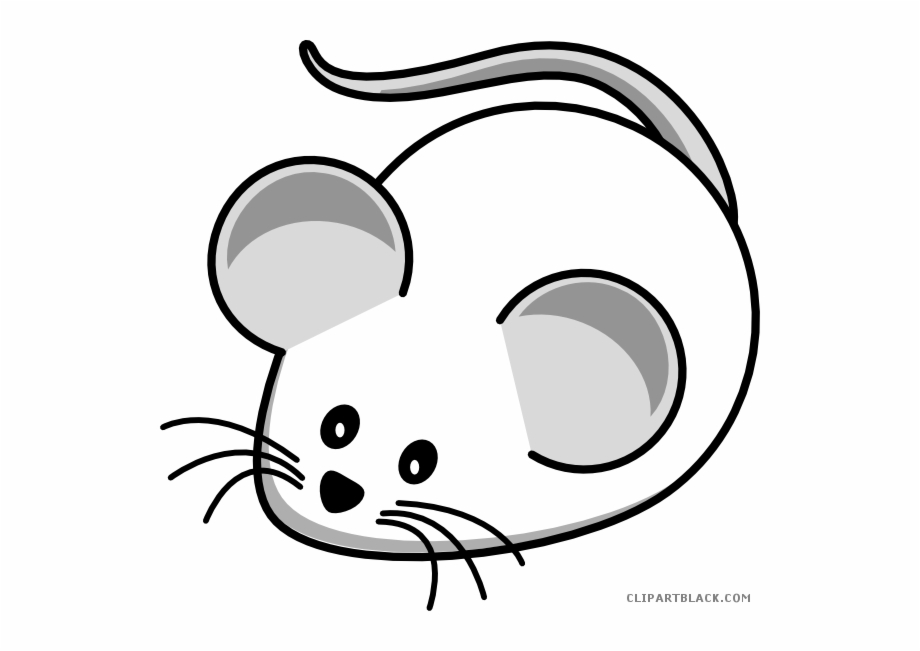 mouse clipart black and white
