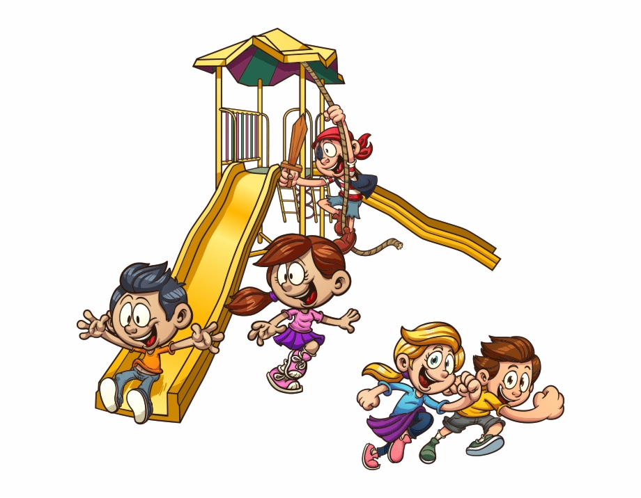 Playground Slide Child Clip Art School Break Time