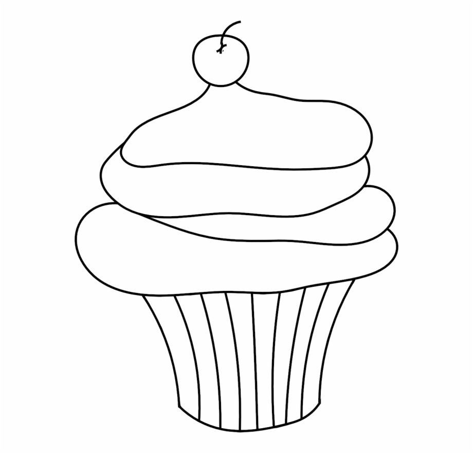 Pin Cupcake Clipart Outline