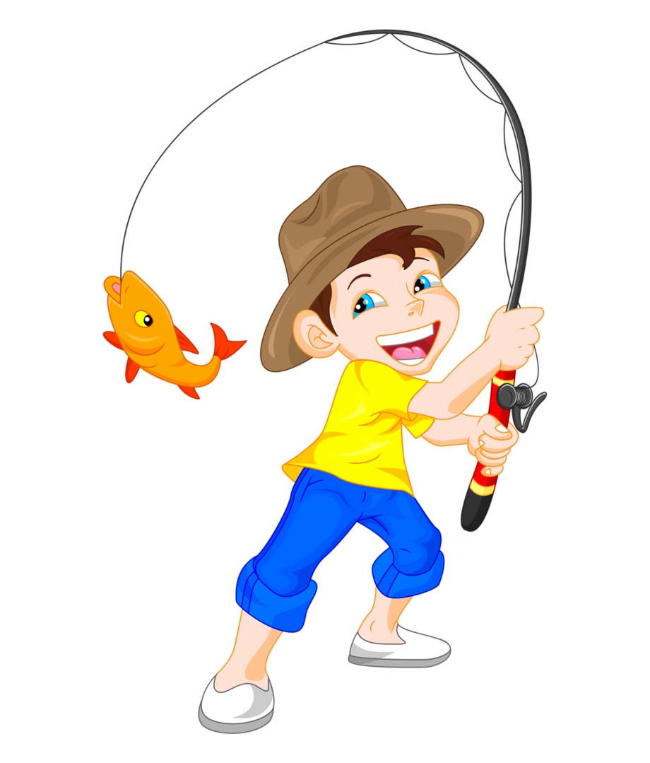 Fishing Clipart Little Boy Kid Fishing Cartoon - Clip Art Library