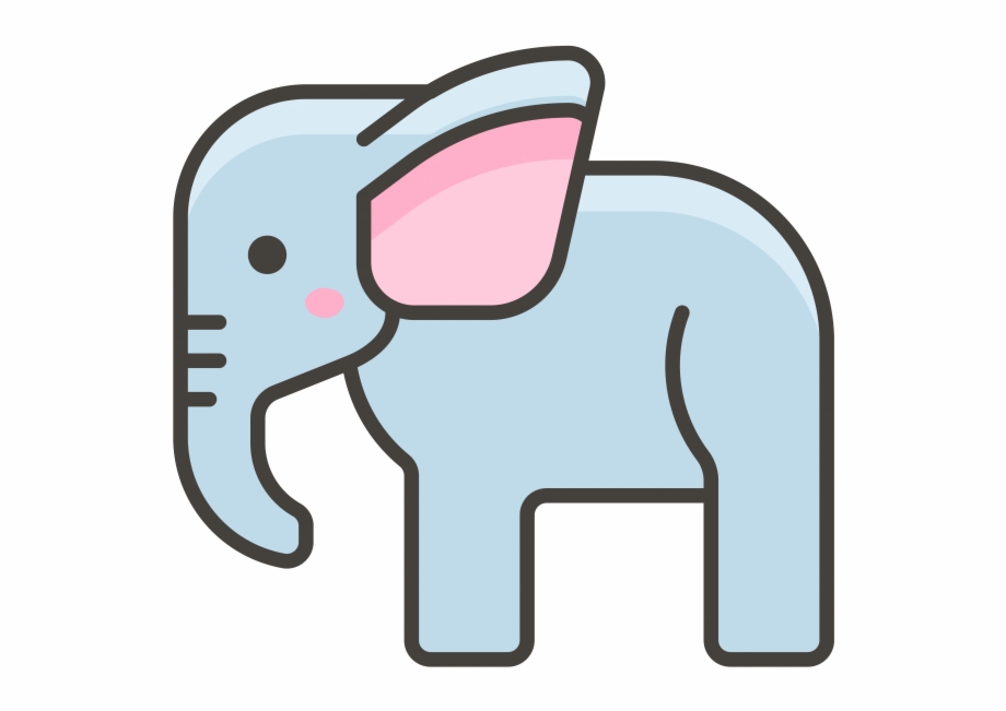 Elephant Emoji Icon Indian Elephant