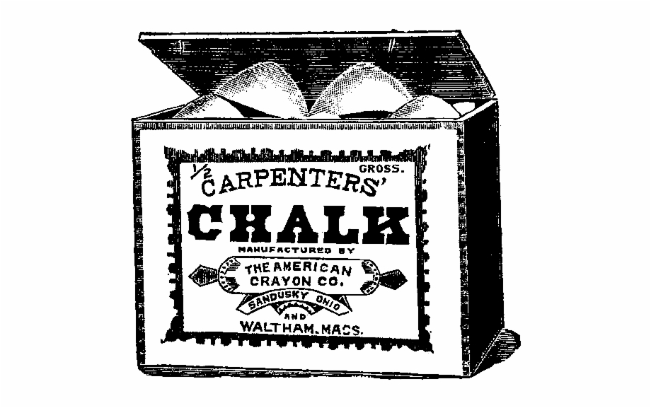 Vintage Product Clip Art Box Of Chalk Clipart