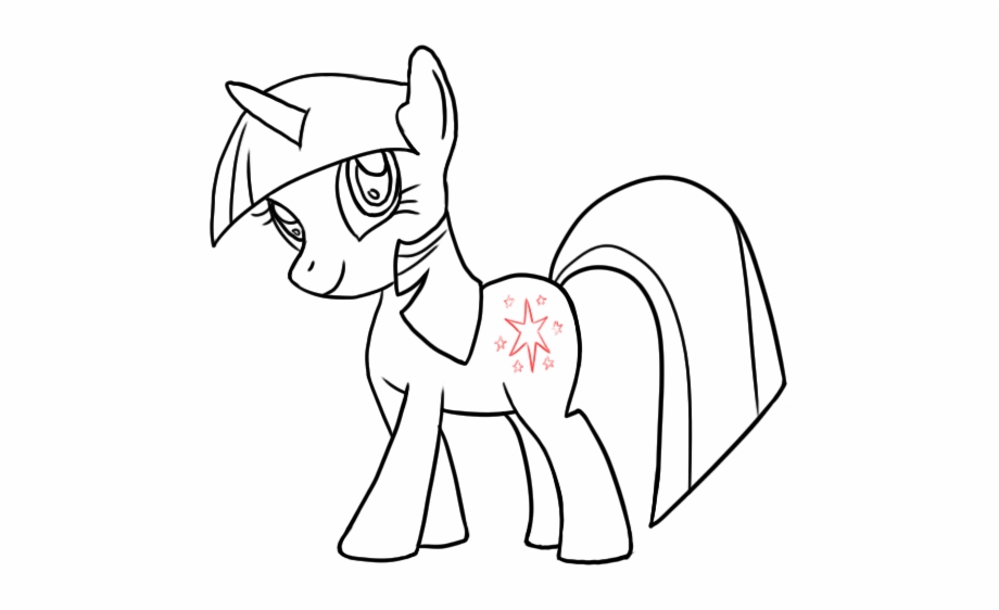 Twilight Has An Asterisk My Little Pony Outline