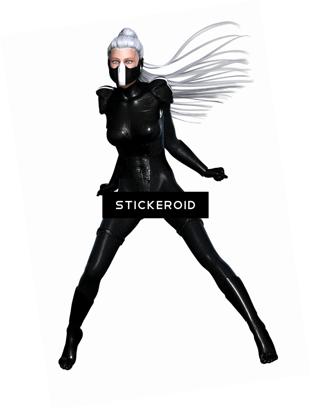 Woman Ninja Black Leather Suit Png Download Fairy