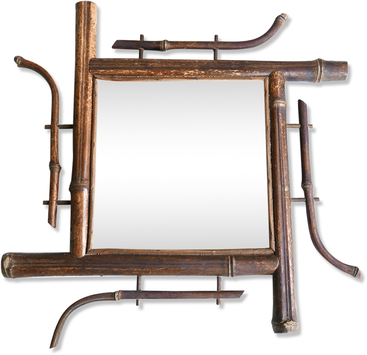 Beveled Square Mirror Frame Bamboo 20 Years Plywood