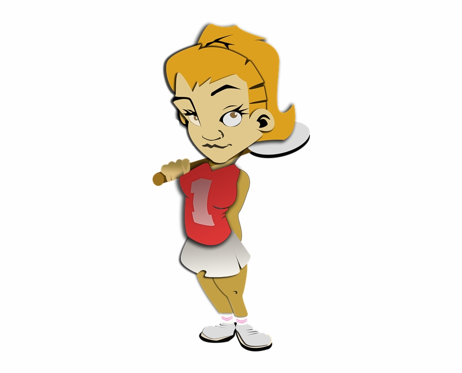 Girl Graphic Cartoon Sport Tennis Blonde 