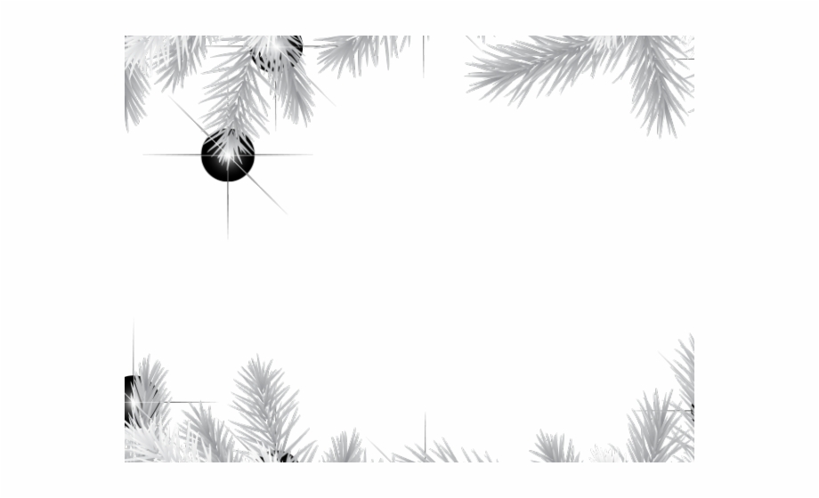 Black And White Christmas Borders Spruce