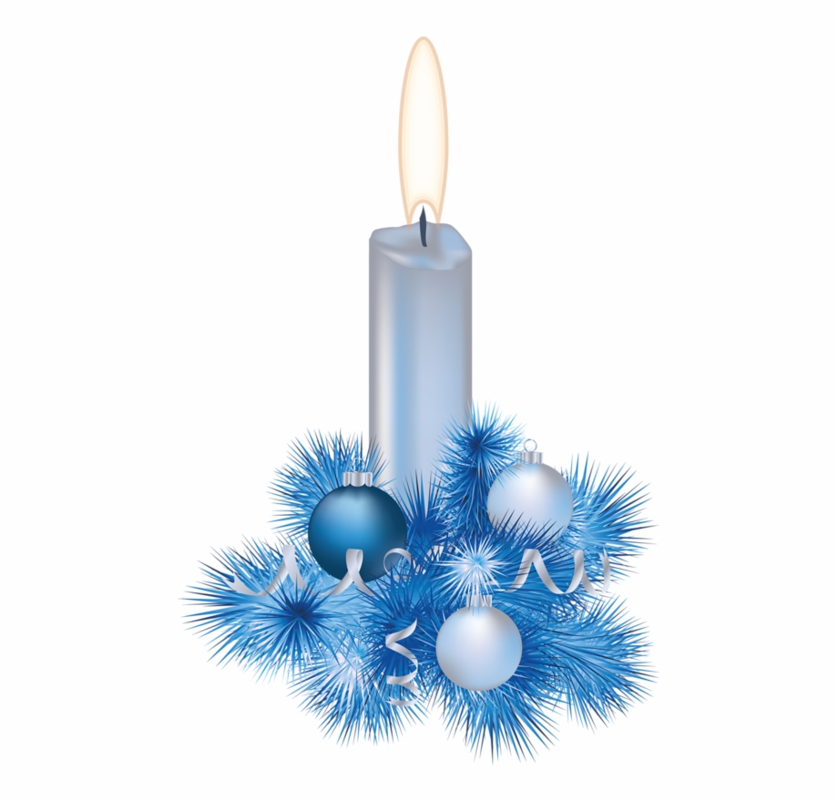 Christmas Blue Candle Blue Christmas Clipart - Clip Art Library