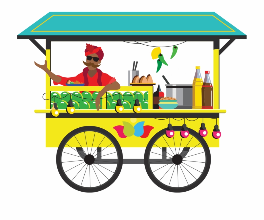 Food Cart Chaat Clipart