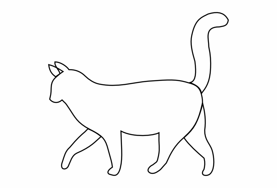Vector Library Download Cat Outline Clip Art At