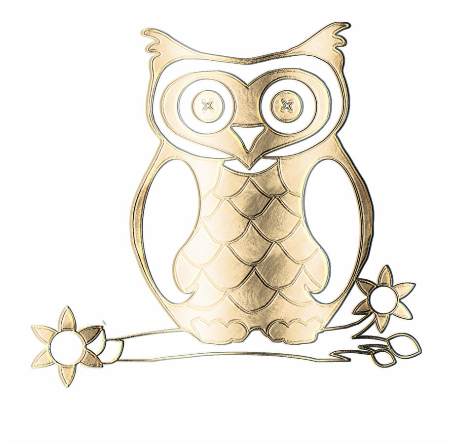 Owl Metal Gold Gold Owl Clip Art