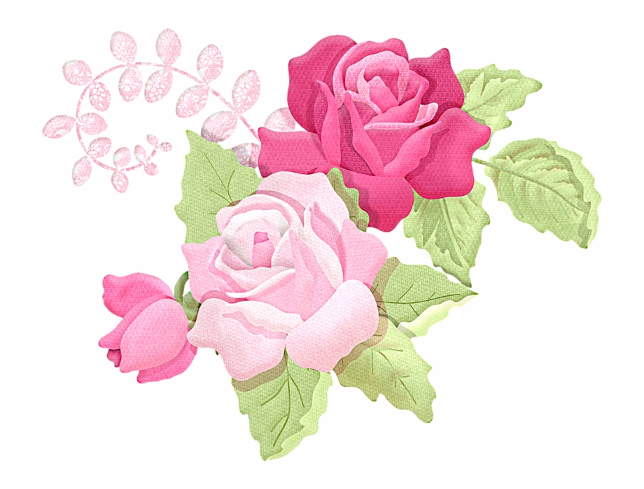 Romantic Pink Flower Border Png Picture Pink Rose