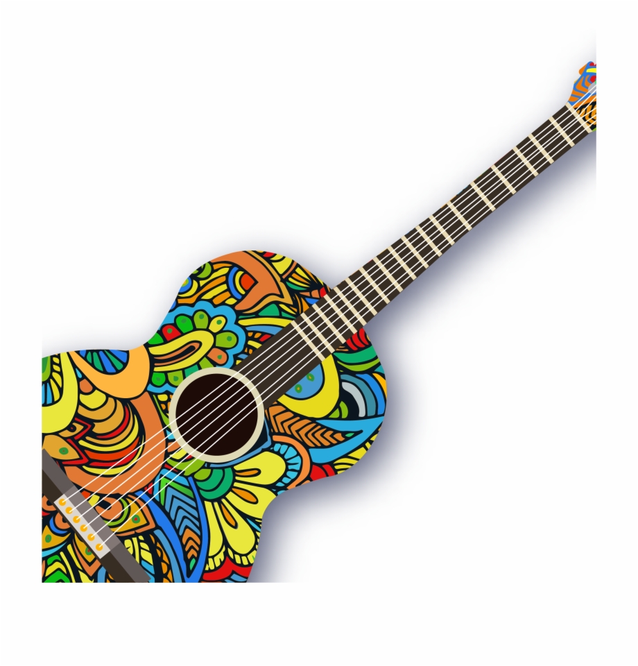 Ukulele Pattern Creative Guitar Vector Acoustic Guitar Vector