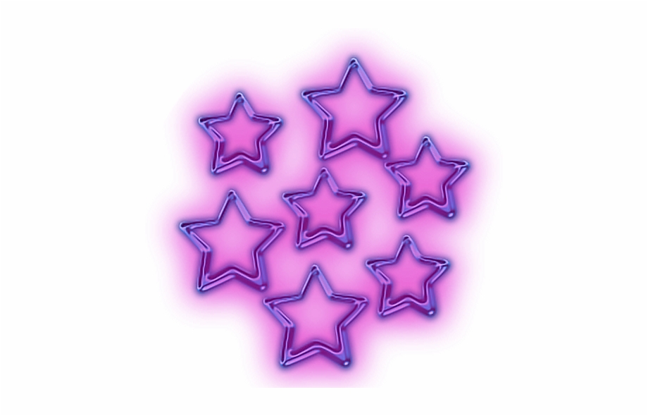 Glowing Stars Snapchat Star Purple Neon Purple Stars