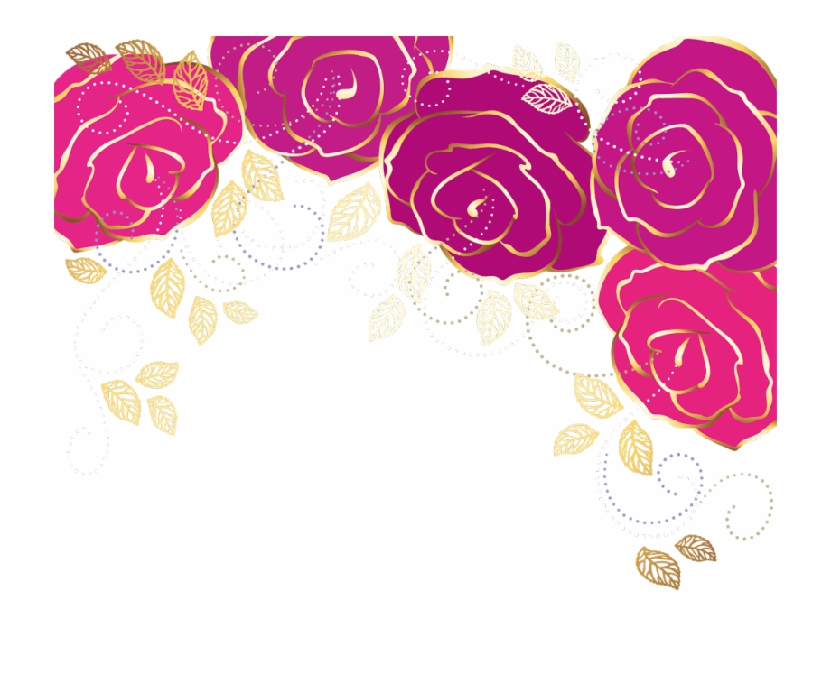 Rose Gold Background With Roses