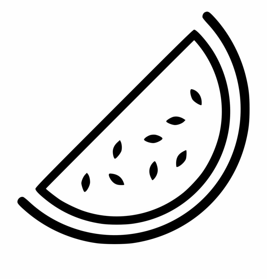 Watermelon Slice Comments Line Art