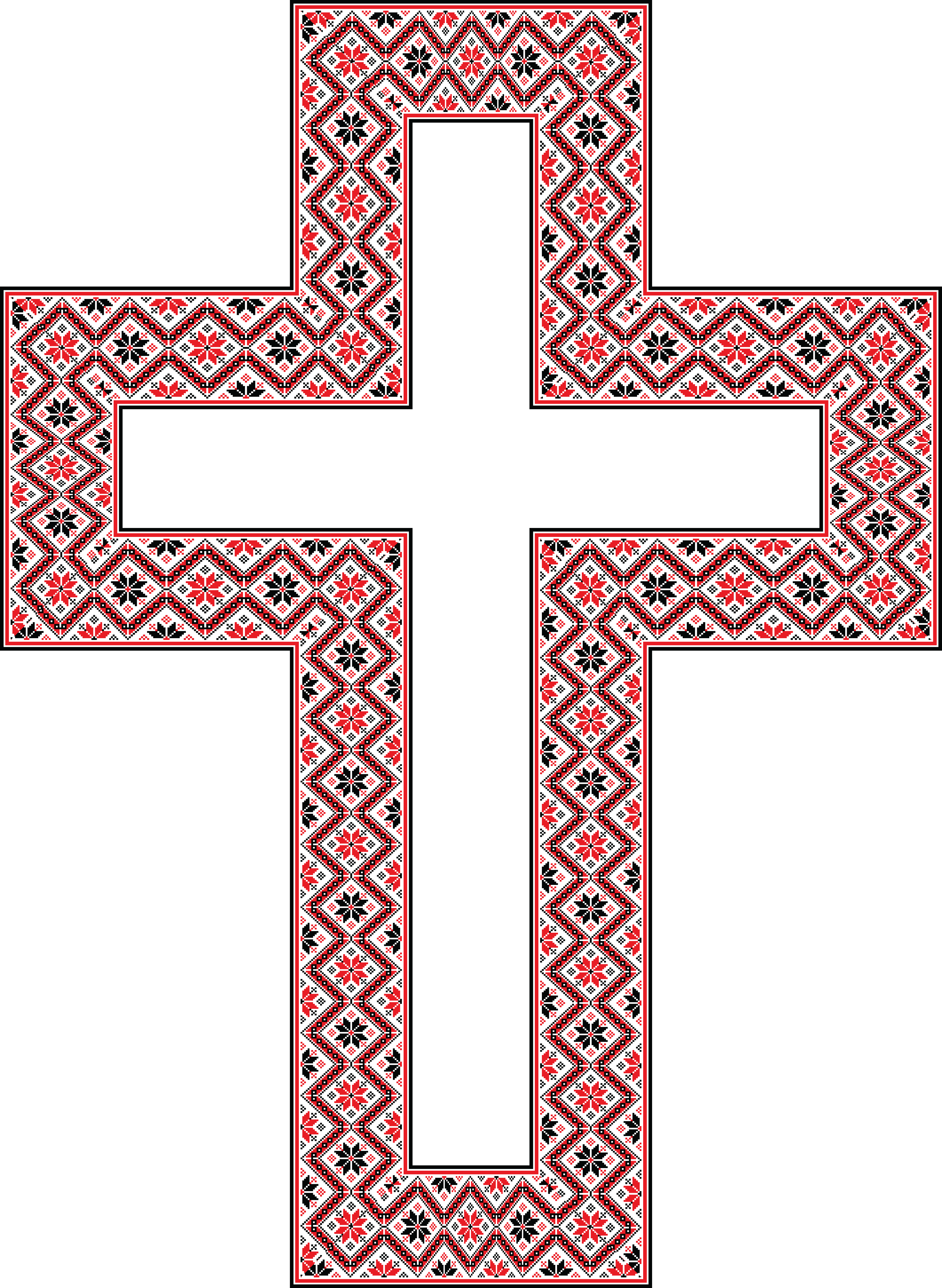 Free Clipart Of A Patterned Embroidery Cross Nazarene