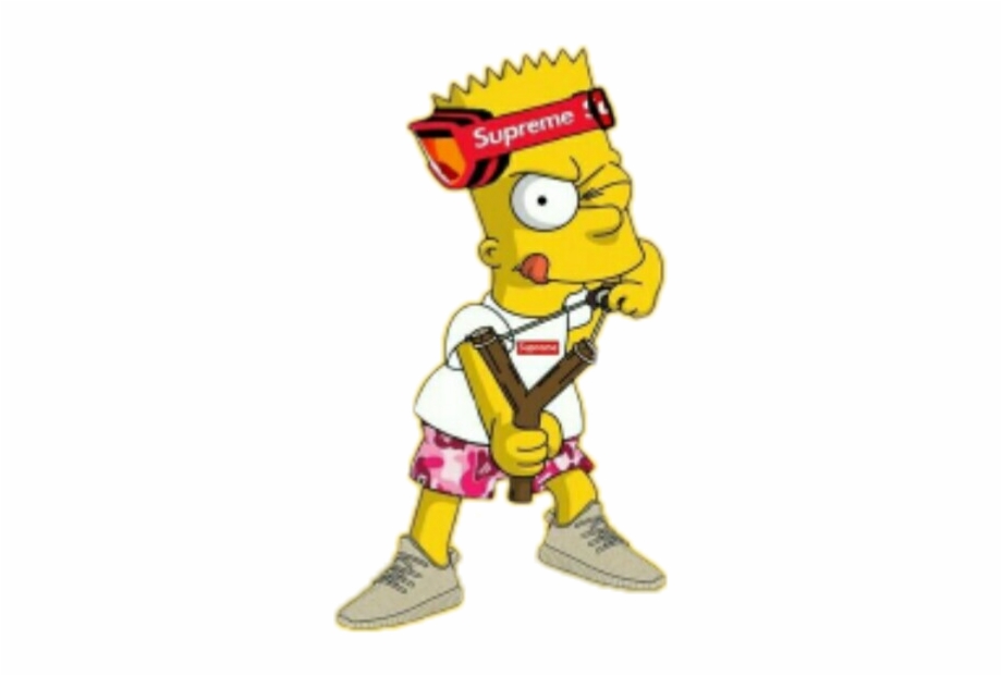 Supreme Bartsimpson Hypebeast Supreme Bart Simpsons Transparent