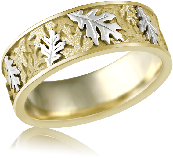 Leaf Ring Png Oak Leaves Wedding Ring