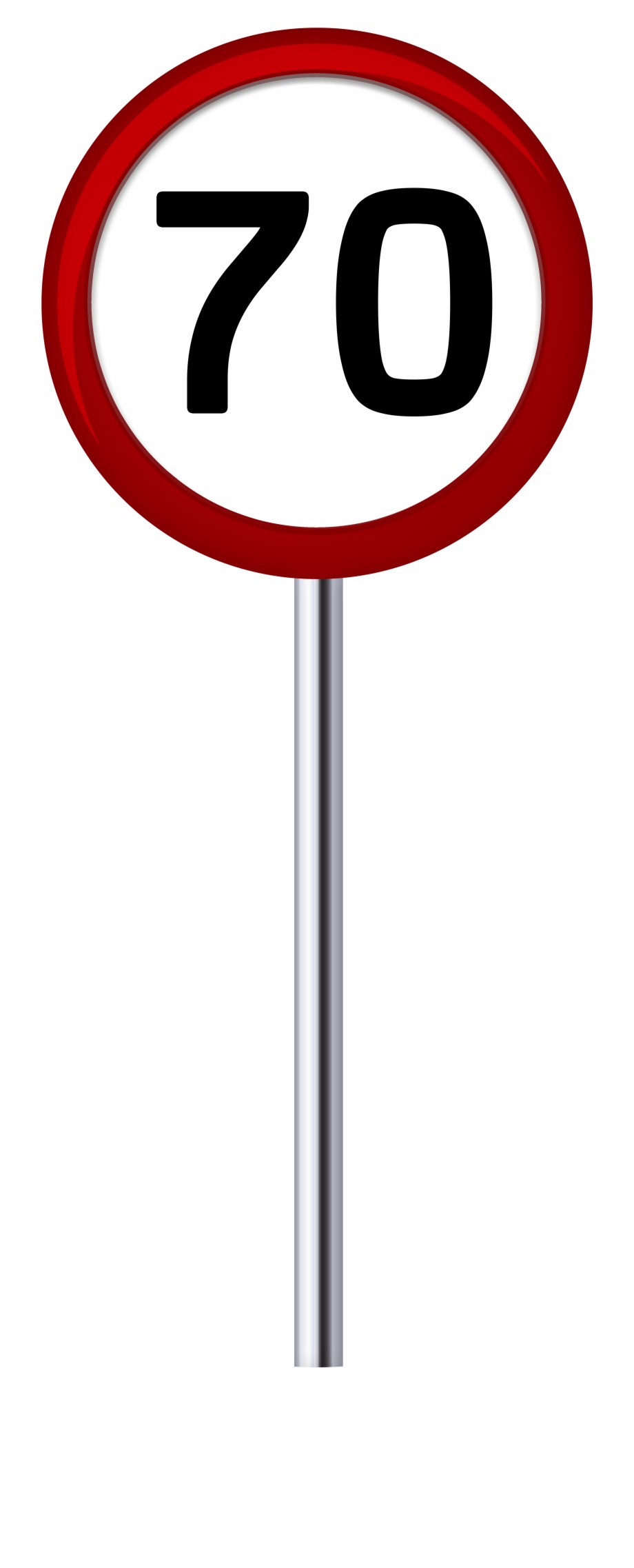 Traffic Sign Speed Limit 70 Png Clip Art