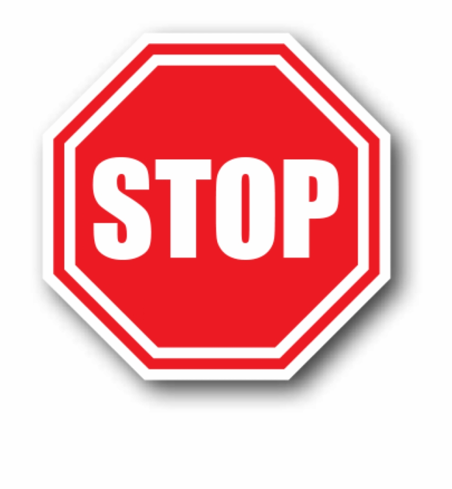 Durastripe Floor Red Octagonal Stop Safety Sign Stop