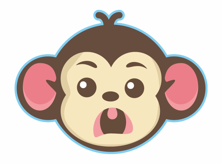 Cute Little Monkey Face Cartoon Monkey Face