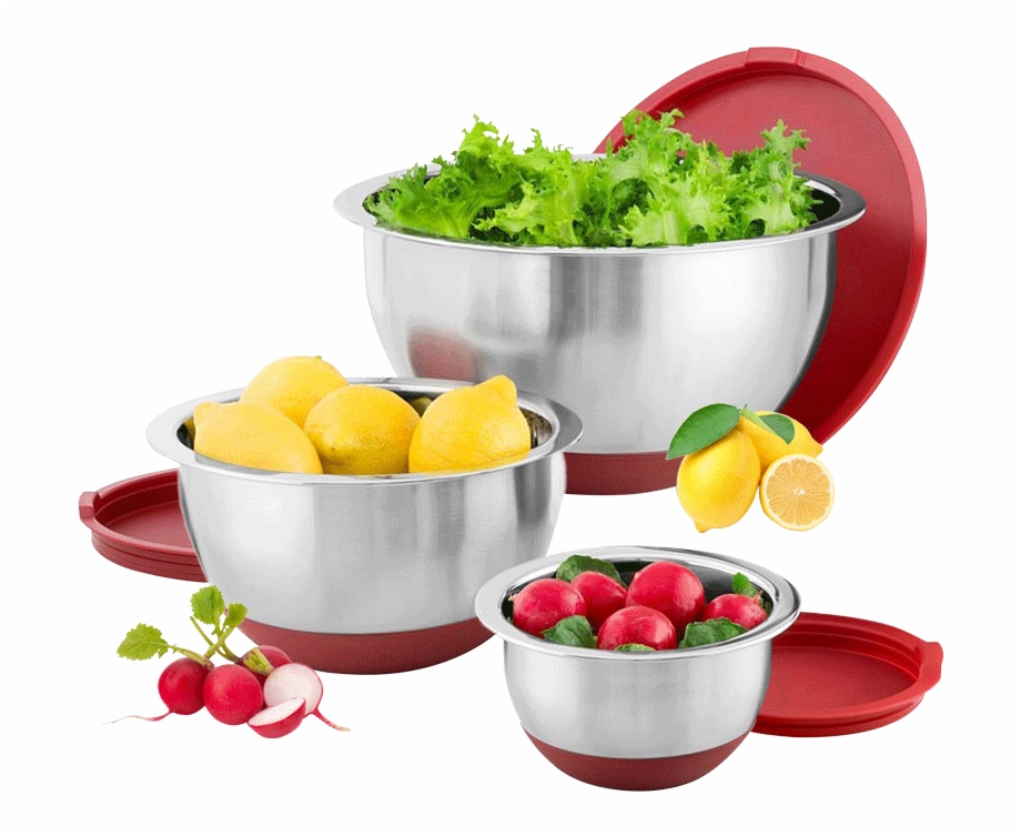Belwares 3 Piece Stainless Steel Mixing Bowls Mixing
