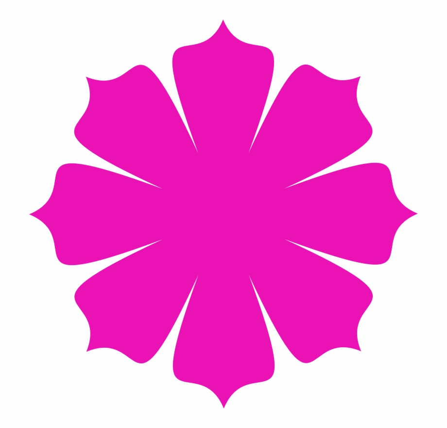 Clipart Pink Flower Shape Pink Flowers Clip Art