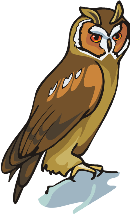 Great Horned Owl Clipart Colour Print Owl Clipart