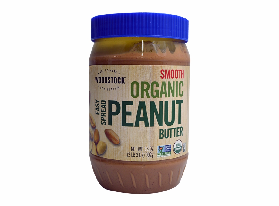 Woodstock Farms Peanut Butter Smooth Easy Spread Jar