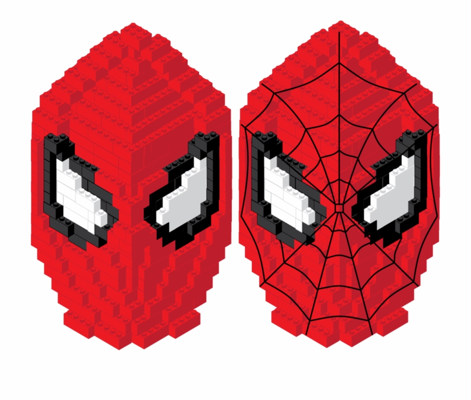 Spiderman Face Png Realistic Lego Drawing