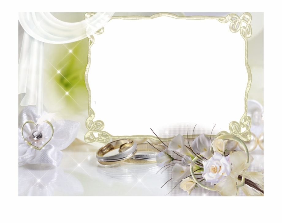 Beautiful Soft Weddings Transparent Background Wedding Frame - Clip Art ...