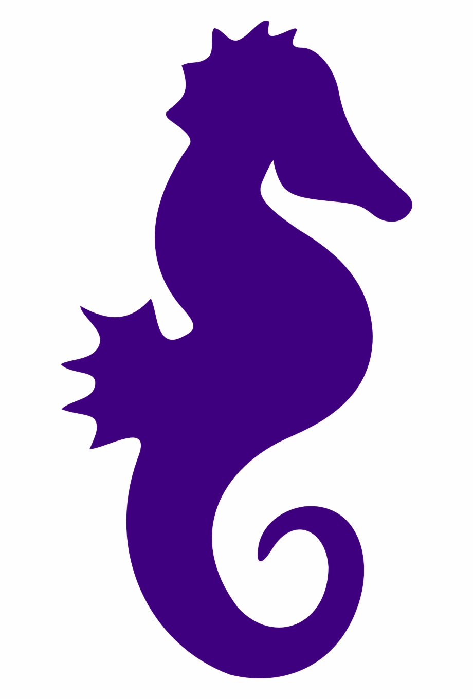 Purple Seahorse Clipart