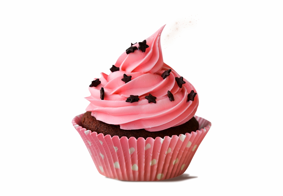 Pink Cupcake With Sprinkles Cupcakes Png