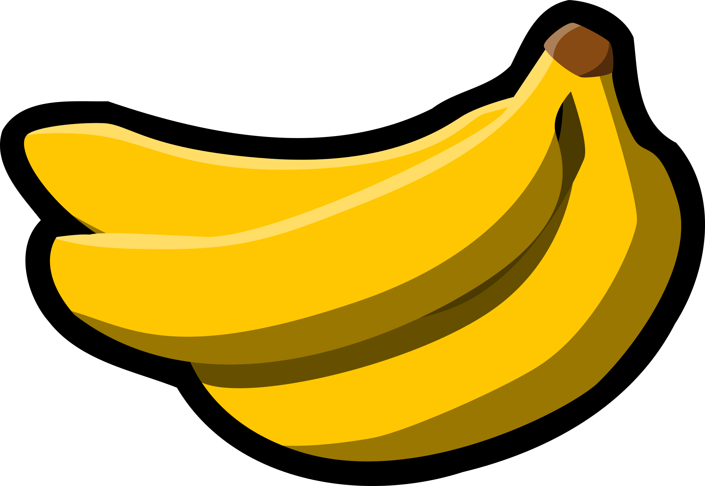 Banana png illustration, transparent background.