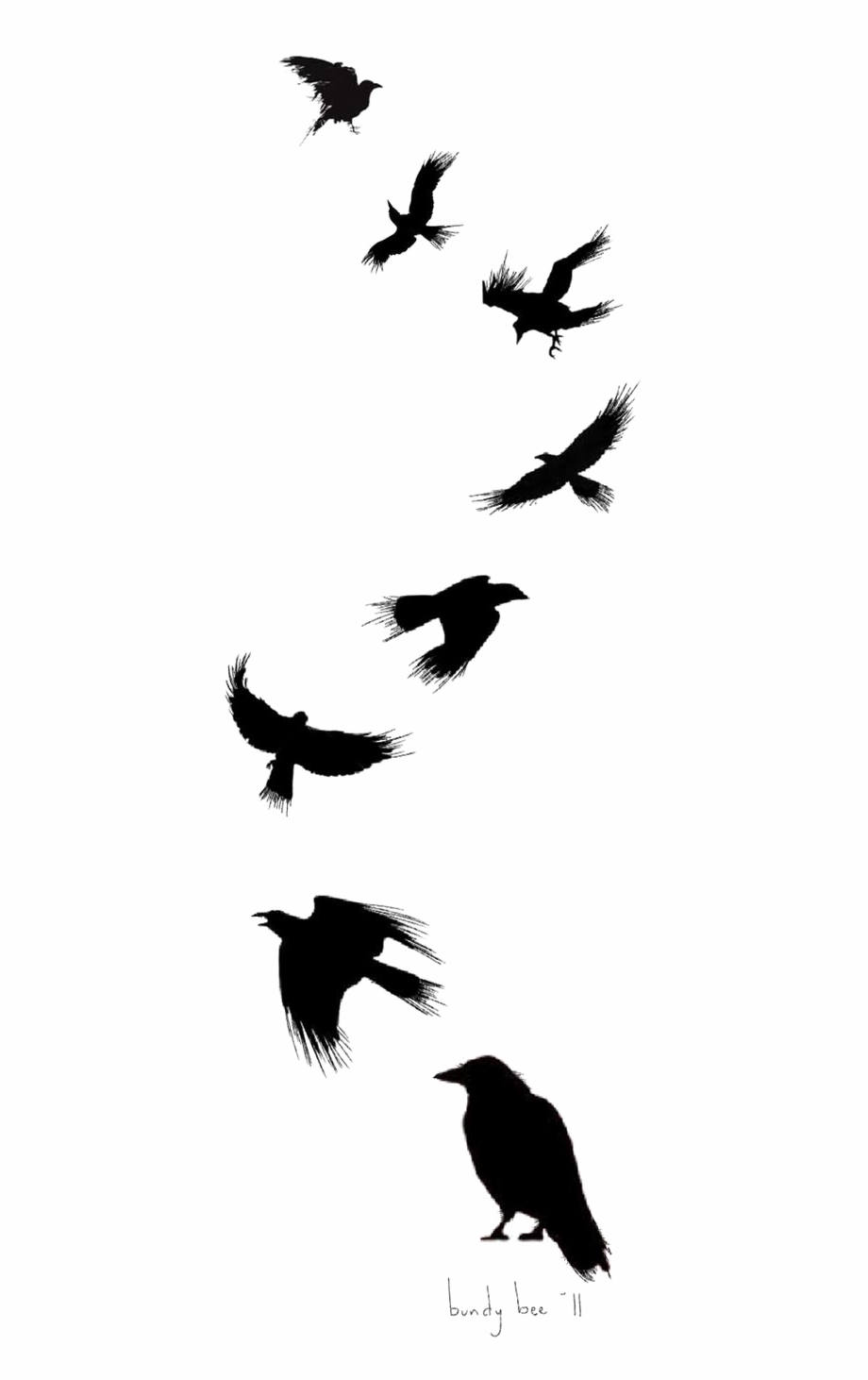 Tattoo Flight Crow Drawing Common Ink Bird Small