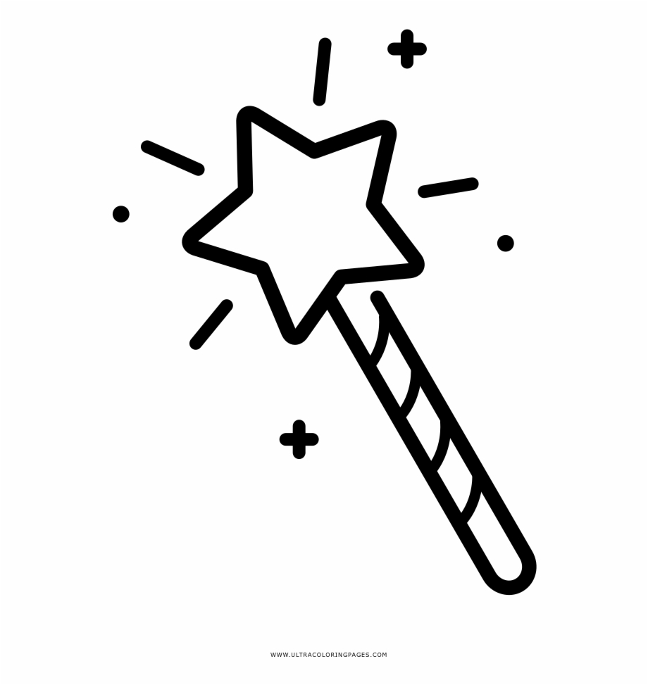 wand clipart black and white