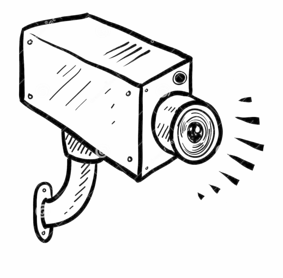 Cartoon Of Security Camera Drawing Of A Video