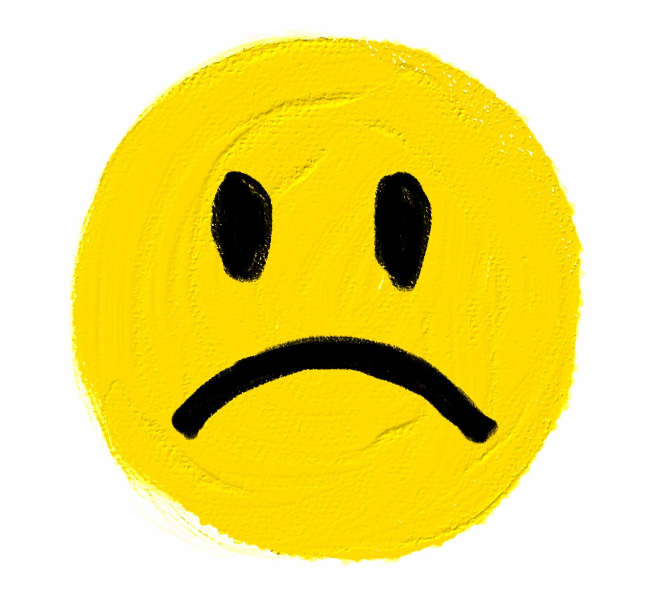 Sad Unhappy Emoji Emotions People Sign Sticker Sad