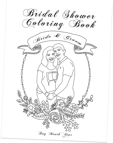 The Bridal Shower Coloring Book Package Is A