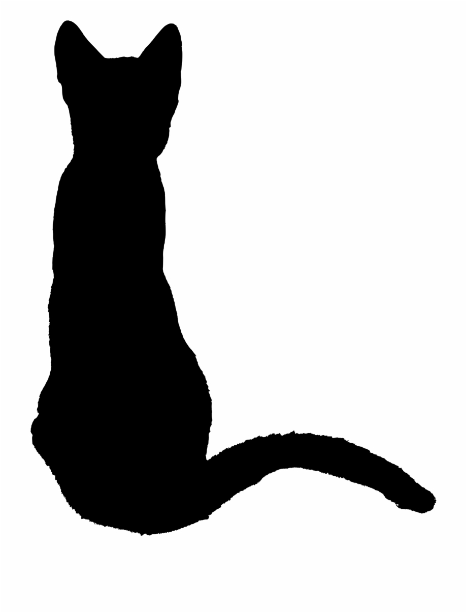 File Kitten 1370737 Svg Black Cat Sitting Back