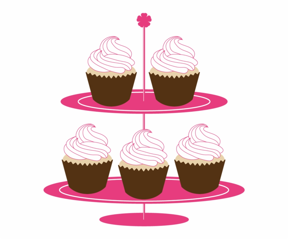 Cake Stand Cupcakes On Stand Clipart