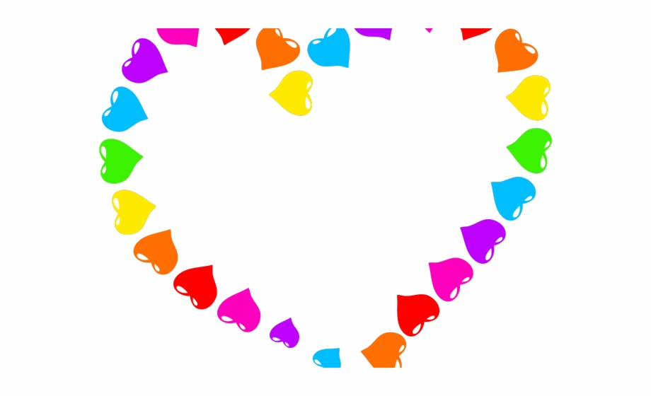 Heart Shaped Clipart Big Heart Colorful Hearts Transparent