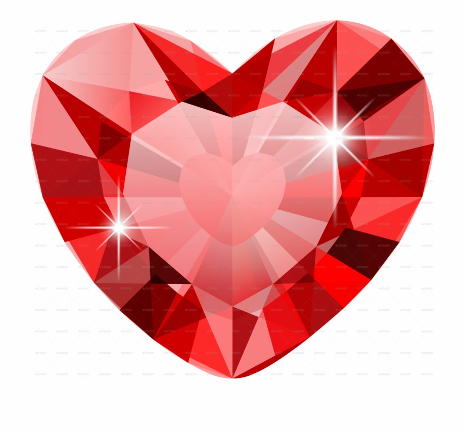 Diamond Heart Isolated Diamond Heart Isolated
