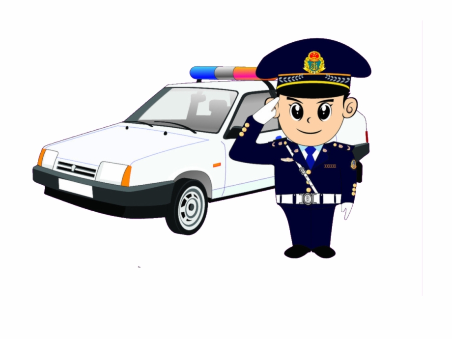 Cartoon Traffic Police Car Pattern Elements Police Car