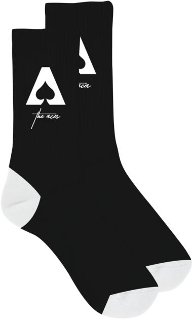 Logo Black White Socks Sock
