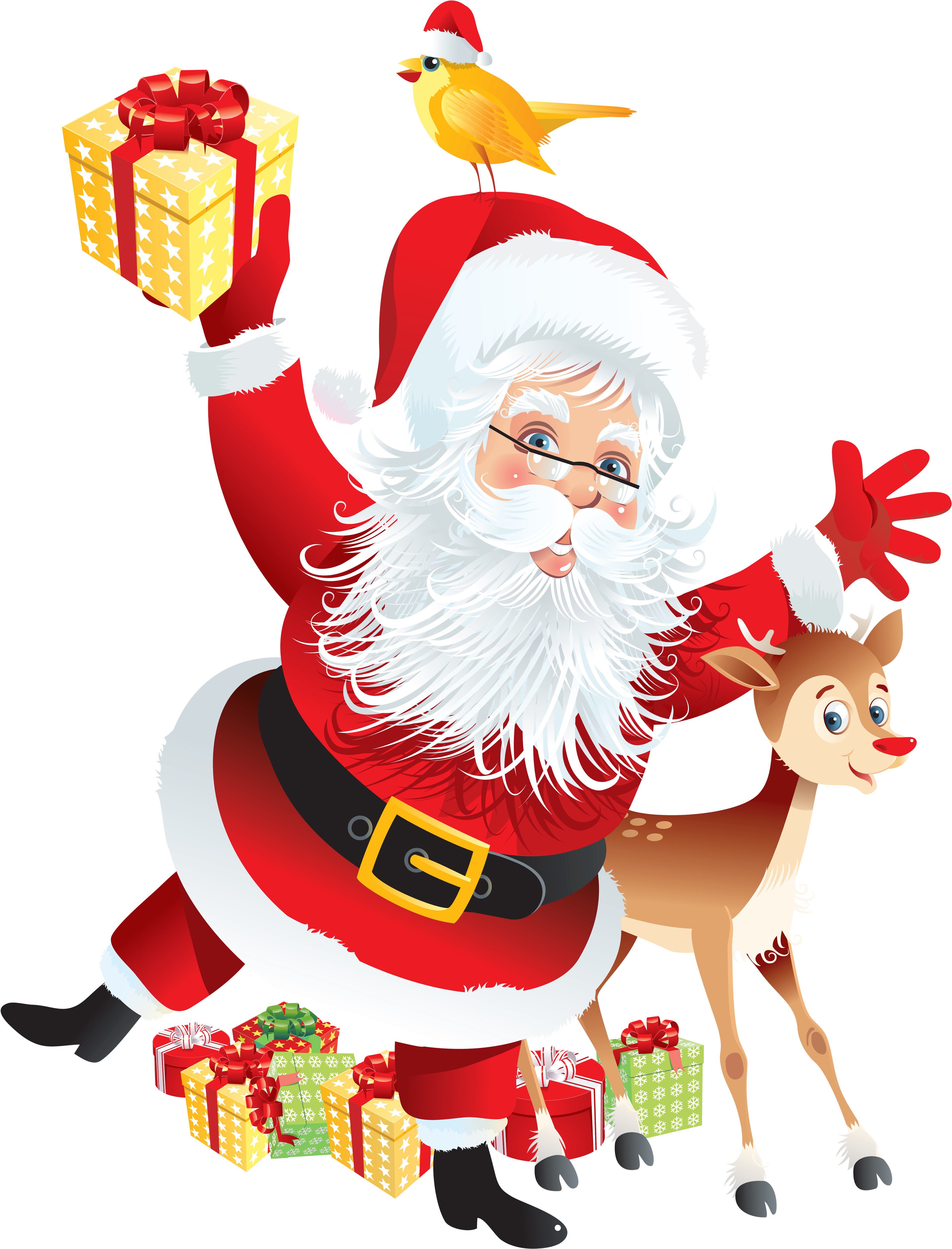 Santa And Rouldoplh Clipart Uploaded By The Best